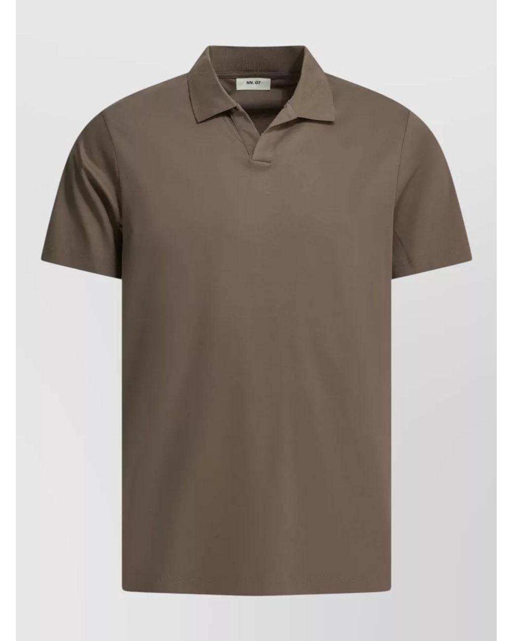 NN07 Brown Organic Cotton Short-Sleeve Polo Shirt for men