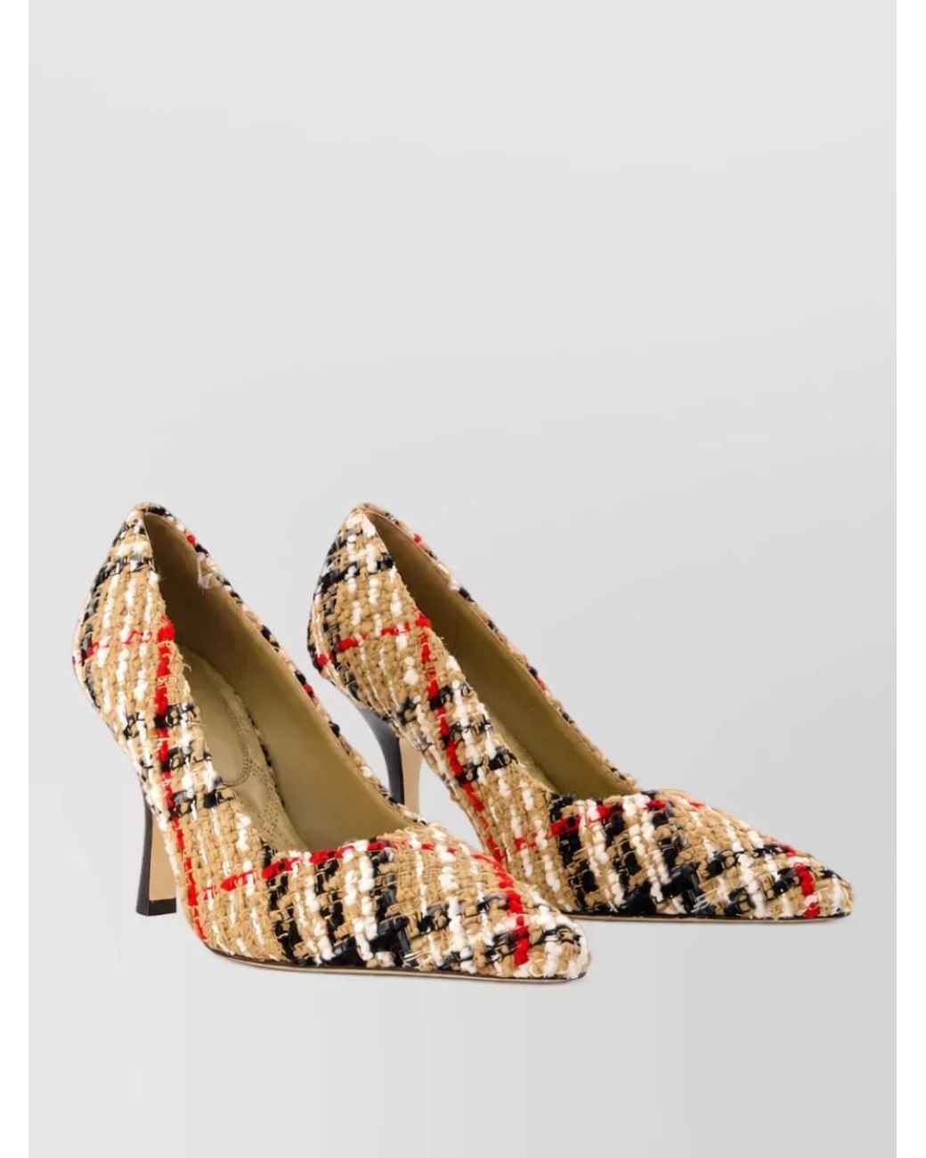 Burberry Brown Check Pumps