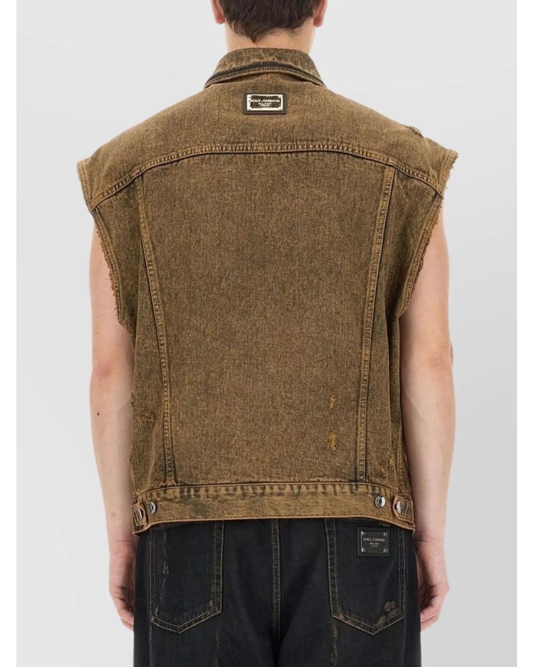 Dolce & Gabbana Multicolor Denim Regular-Fit Vest for men