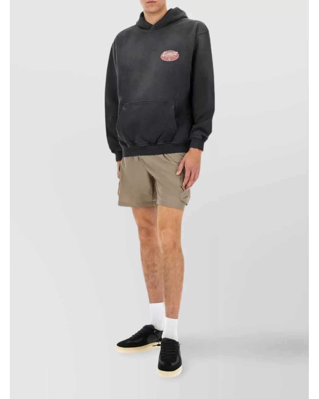 Represent Gray Cotton Regular-Fit Hoodie for men