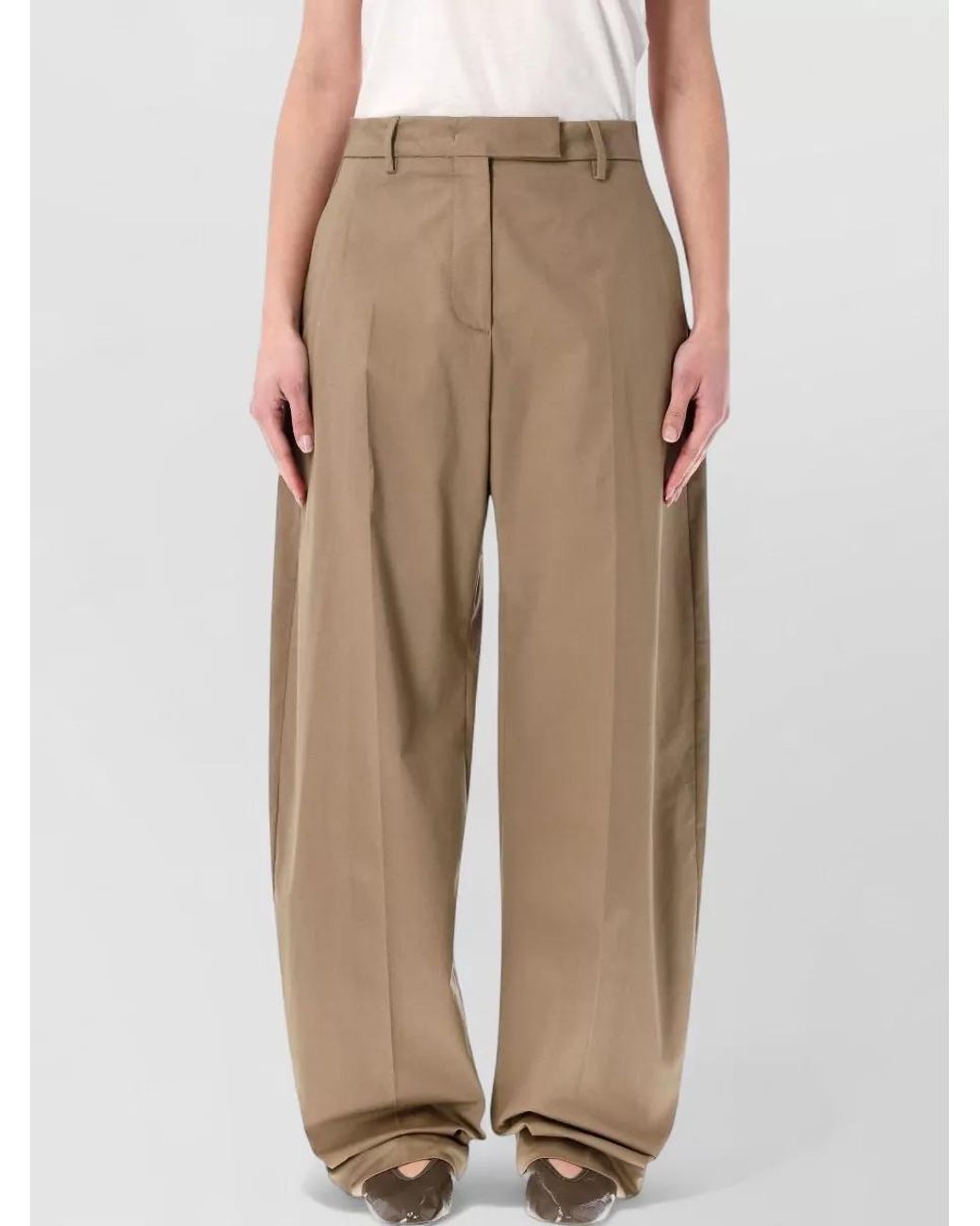 Thelatest Natural High-Rise Straight-Leg Wide-Leg Trousers