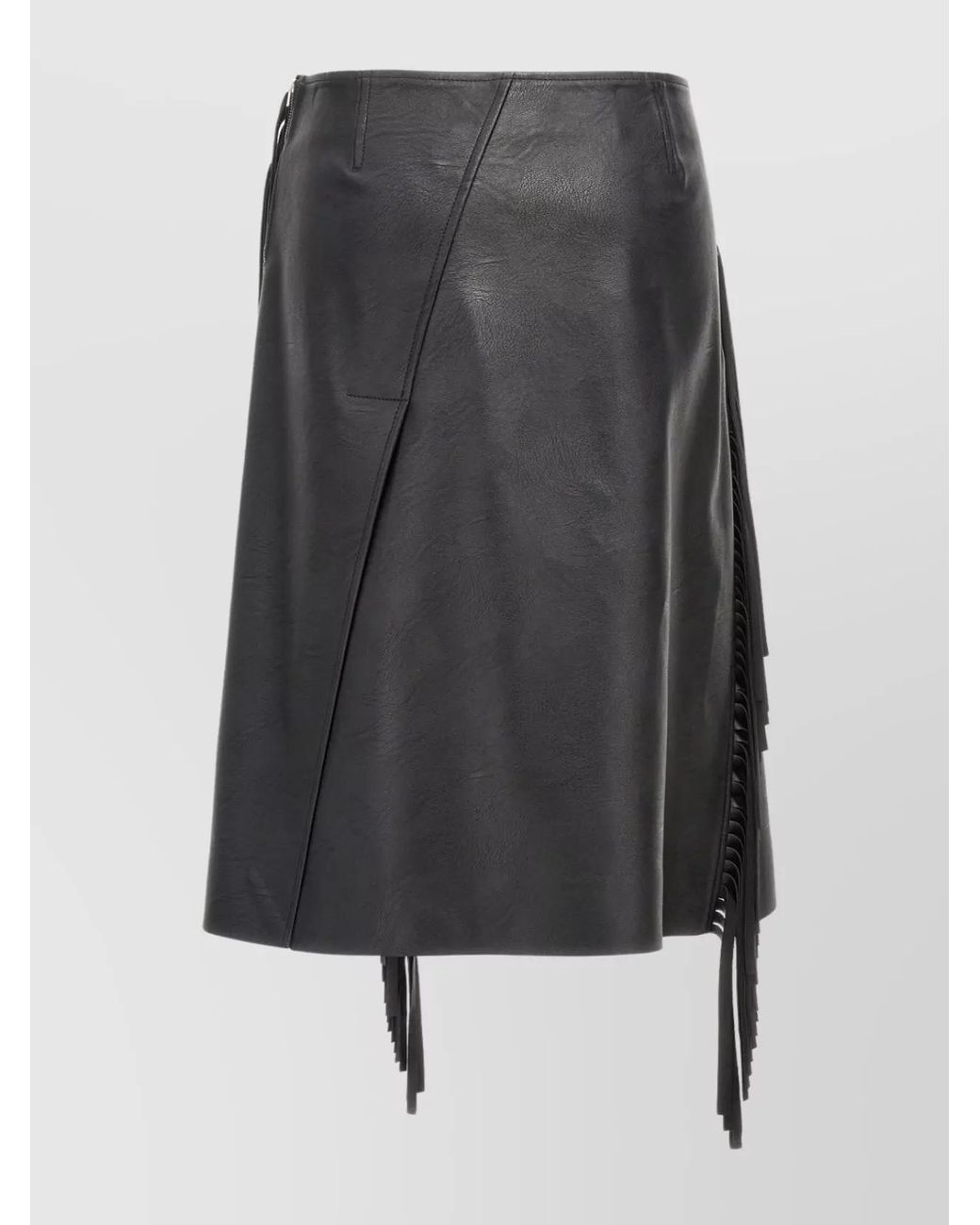 Stella McCartney Gray Fringed Asymmetric Skirt