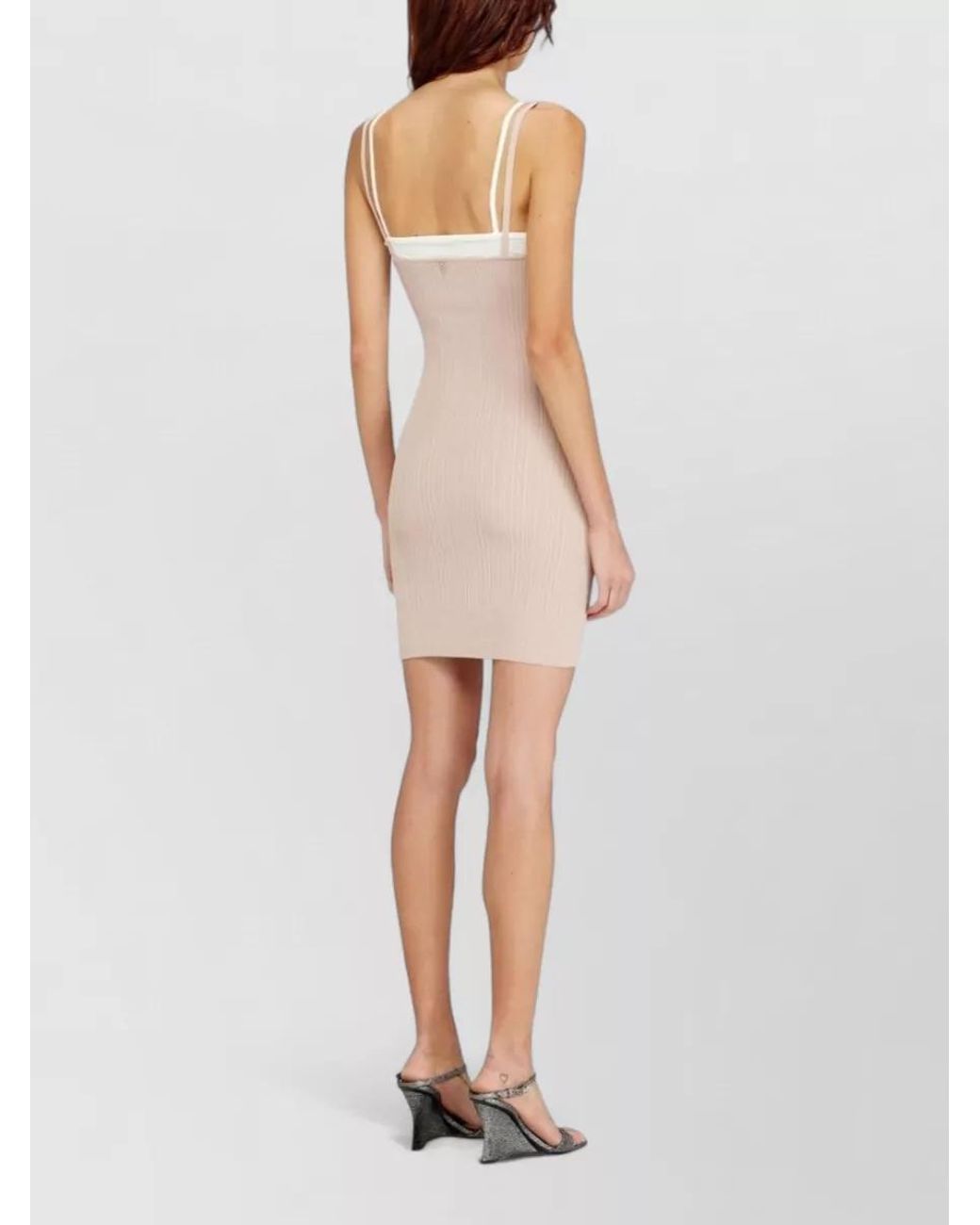 DIESEL Natural Ribbed Knit Slim-Fit Knee-Length Tank Dress