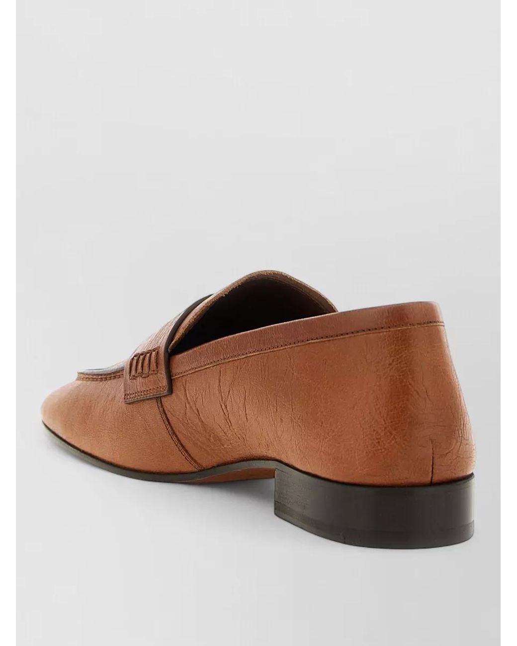 Dries Van Noten Brown Leather Penny Loafers