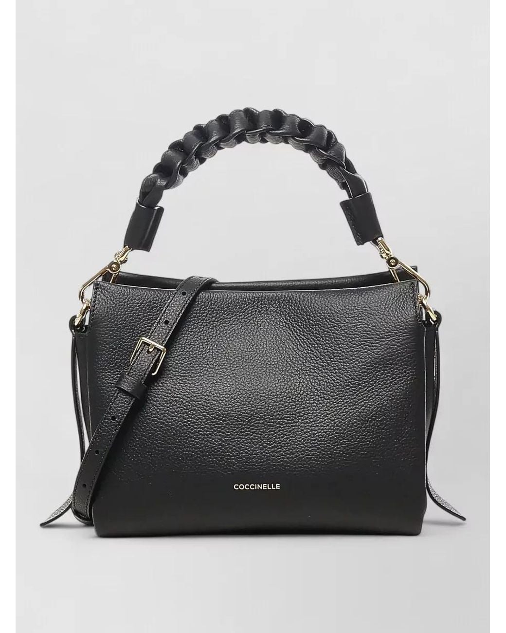 Coccinelle Black Calf Leather Shoulder Bag