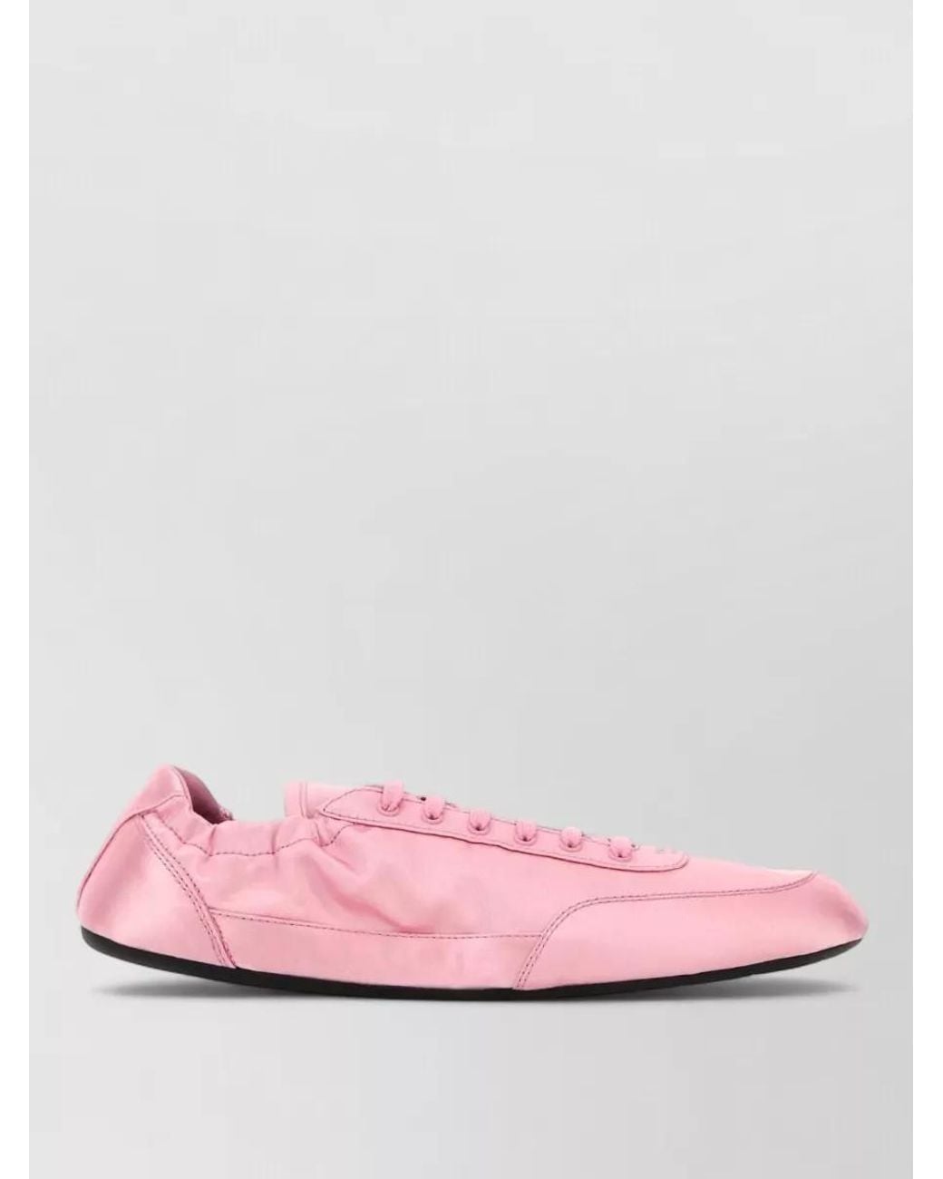 Prada Pink Satin Low-Top Sneakers