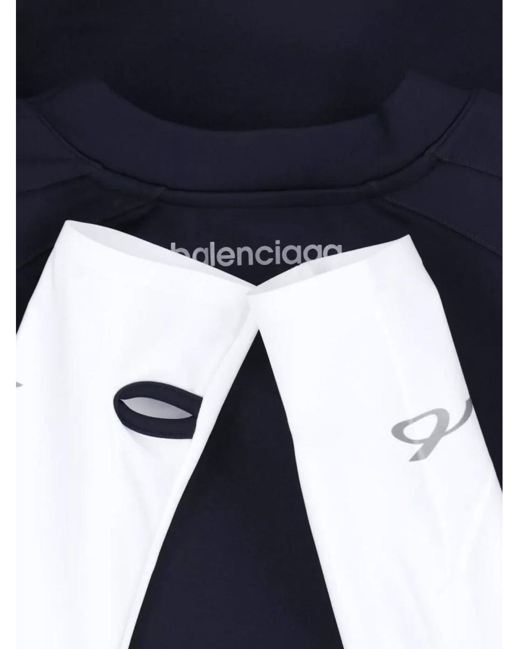 Balenciaga Blue Two-Tone Long-Sleeve Layered T-Shirt for men