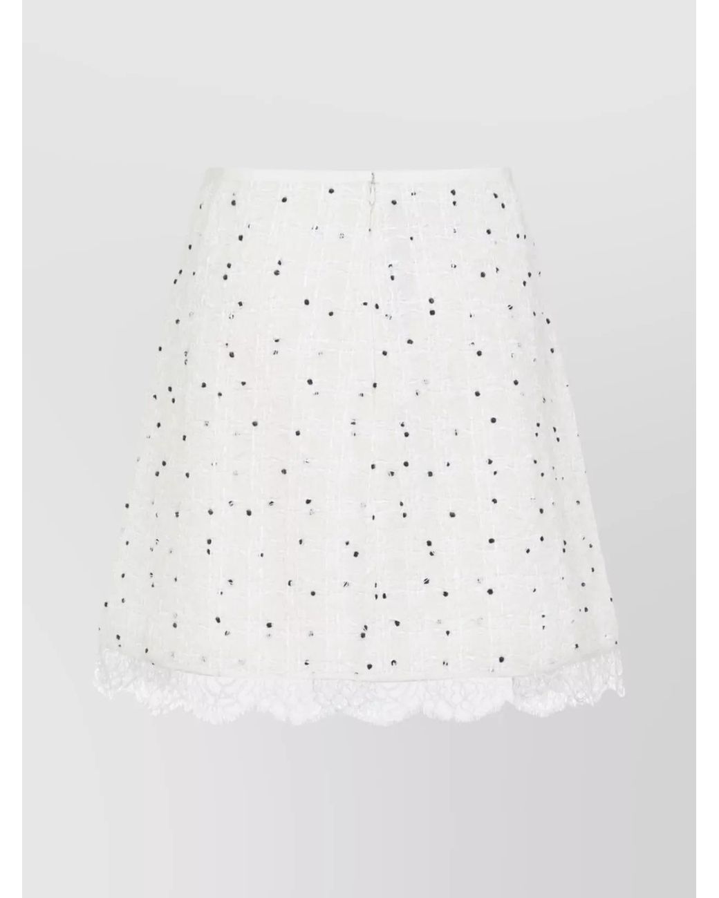 Giambattista Valli White Polka-Dot Mini Skirt
