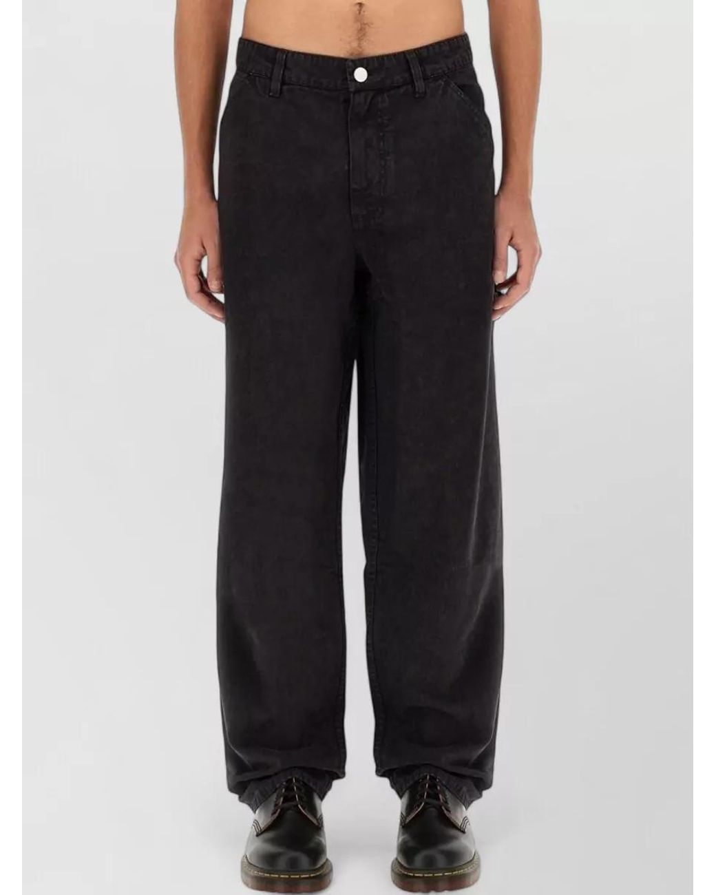 AWAKE NY Black Cotton Straight-Leg Jeans for men