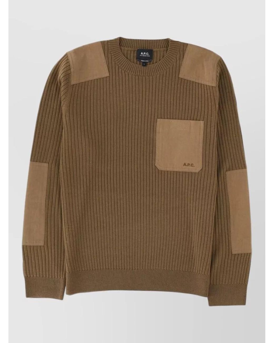 A.P.C. Brown Wool Jumper for men