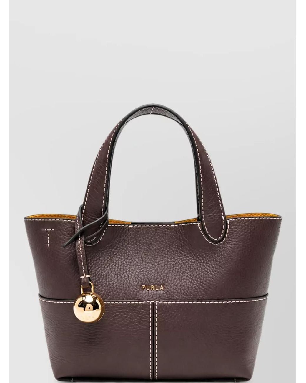 Furla Gray Na Leather Shoulder Bag
