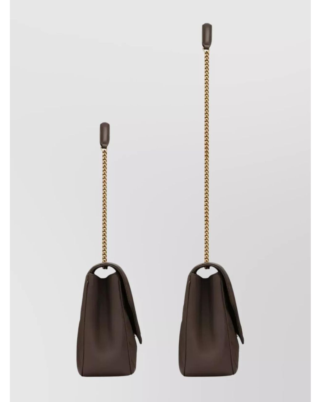 Saint Laurent Gray Loulou Large Leather Shoulder Bag