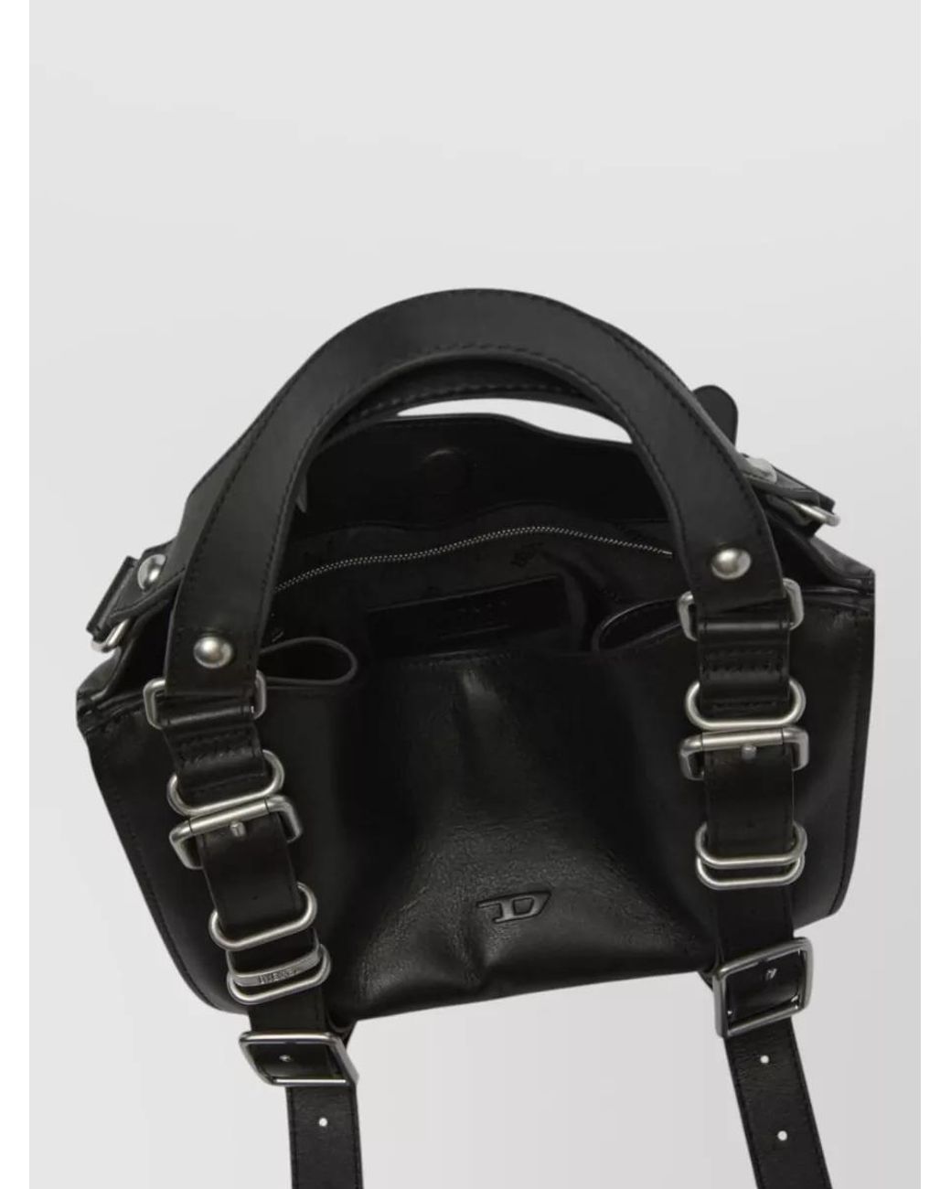 DIESEL Black Leather Shoulder Bag