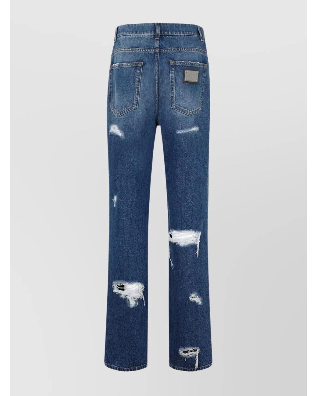 Dolce & Gabbana Blue Cotton Straight-Leg Jeans