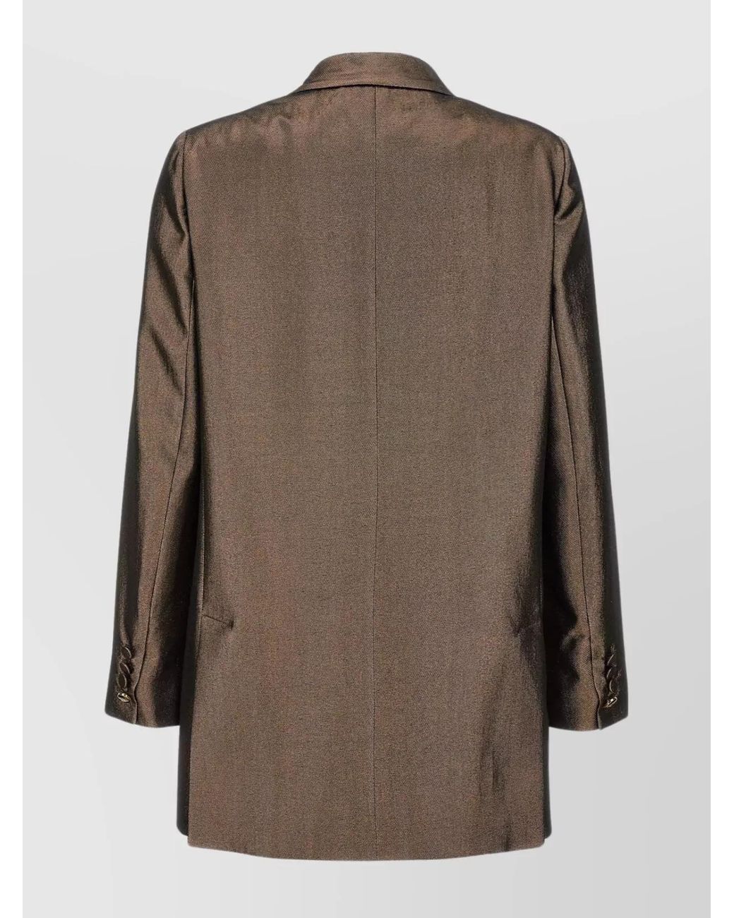 Max Mara Brown Silk Edro Blazer
