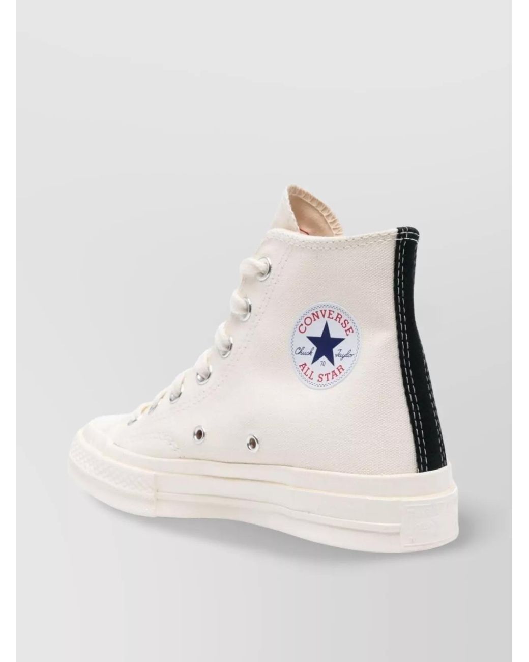 COMME DES GARÇONS PLAY White Canvas High-Top Sneakers