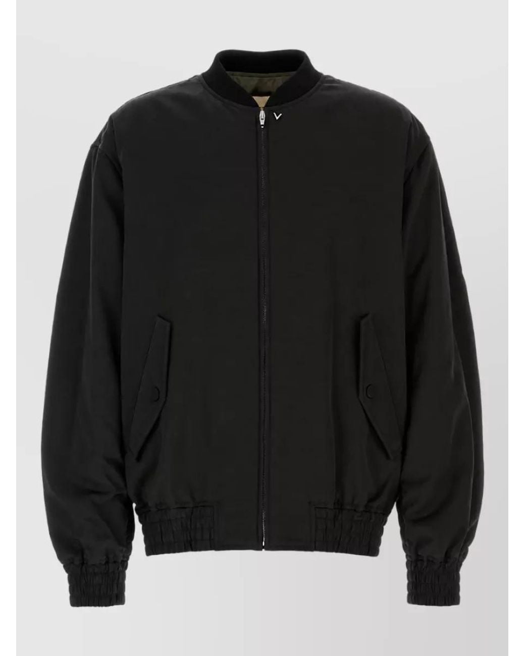 Valentino Garavani Black Bomber Jacket for men