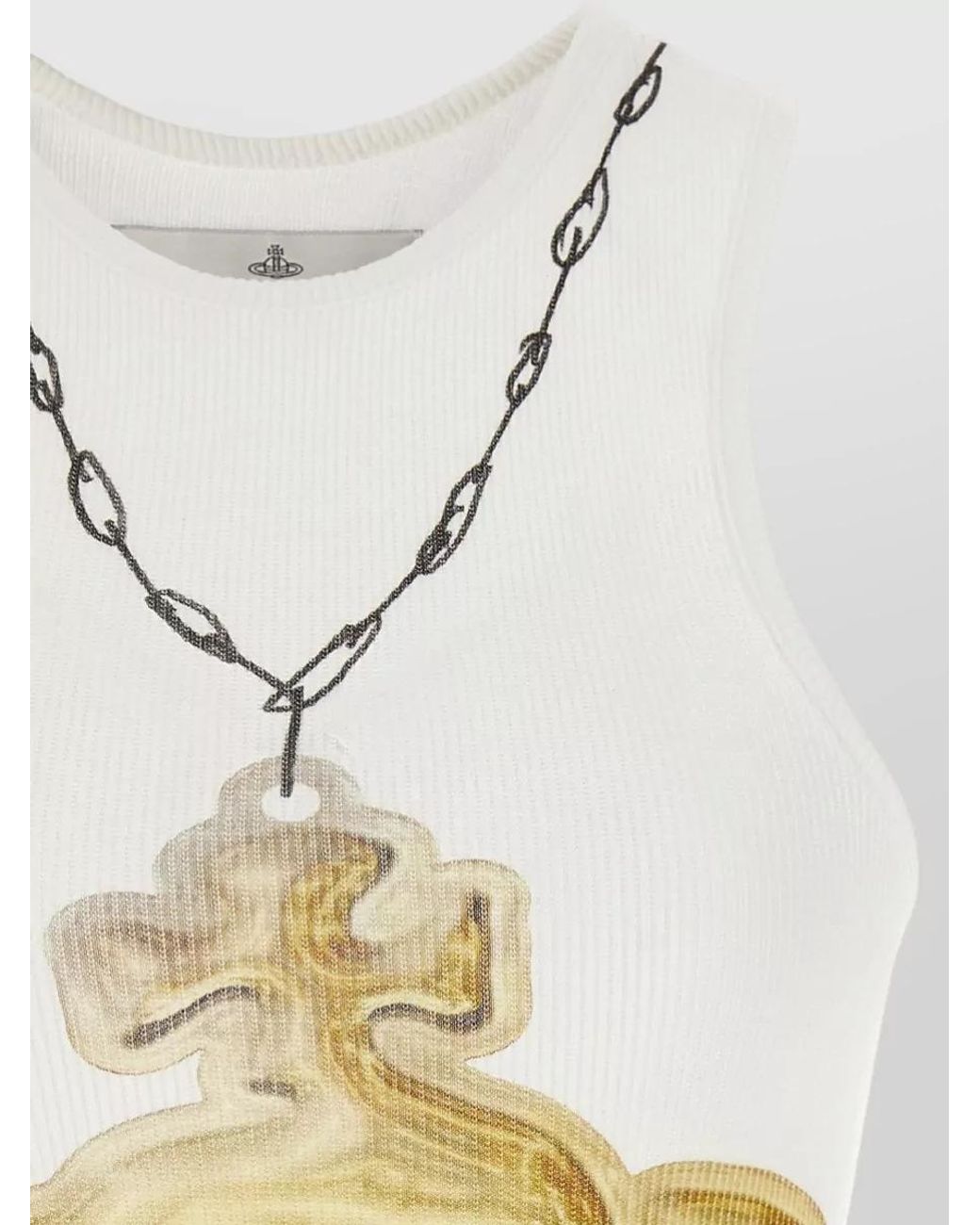 Vivienne Westwood White Orb 90's' Tank Top