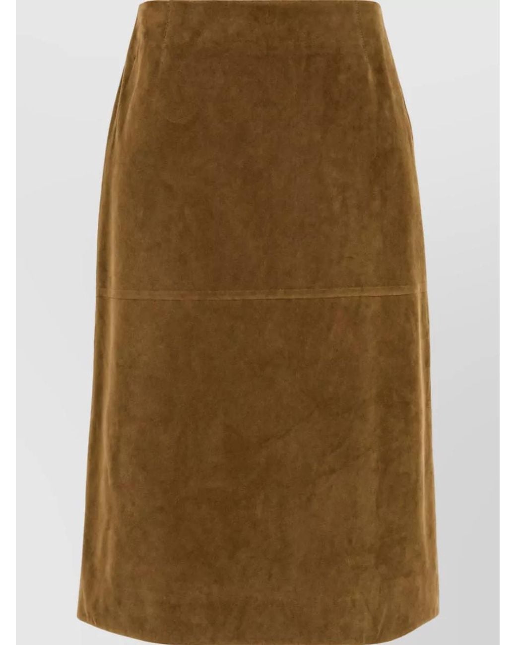 Jil Sander Natural Leather High-Rise Skirt