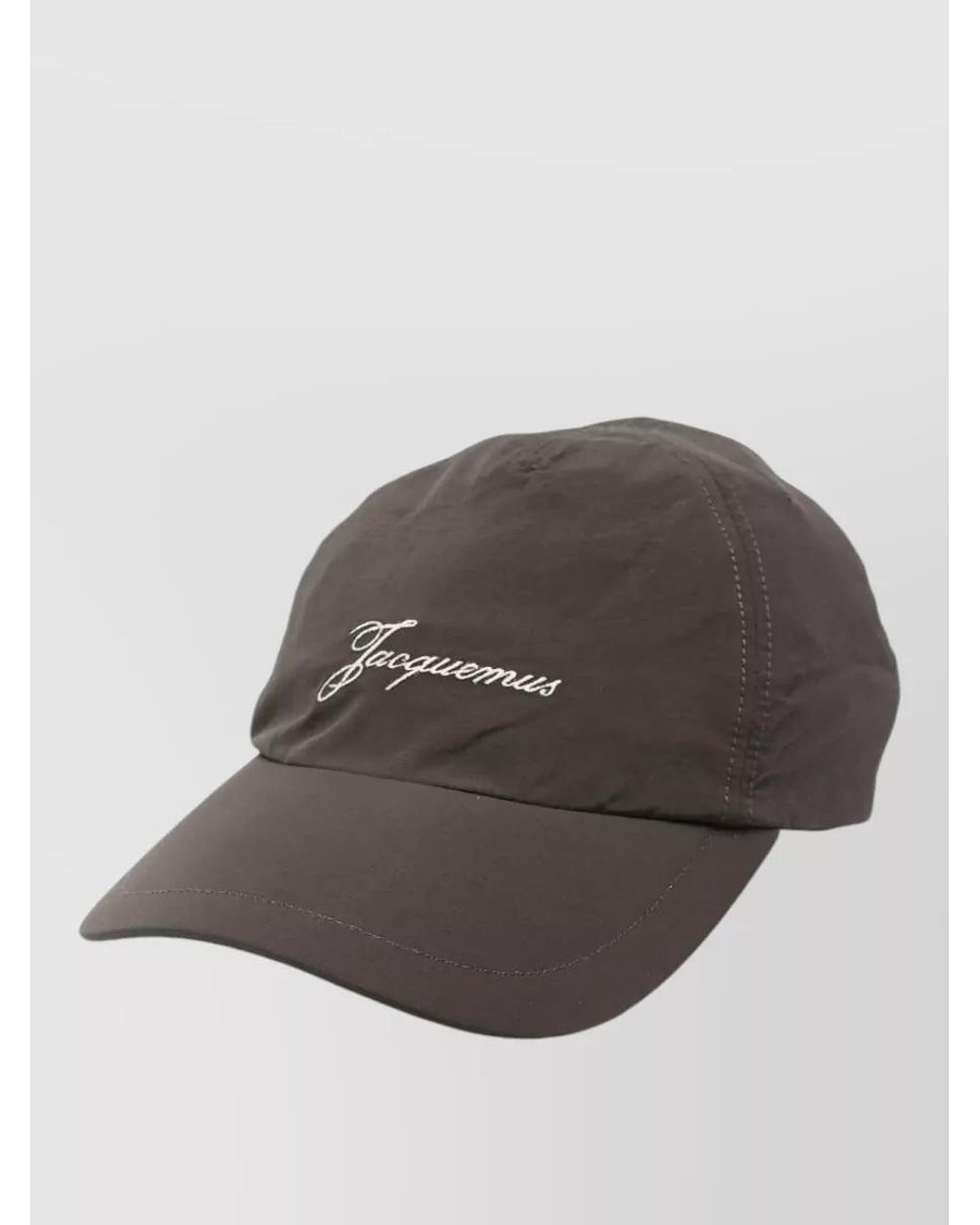 Jacquemus Gray Logo Baseball Cap for men