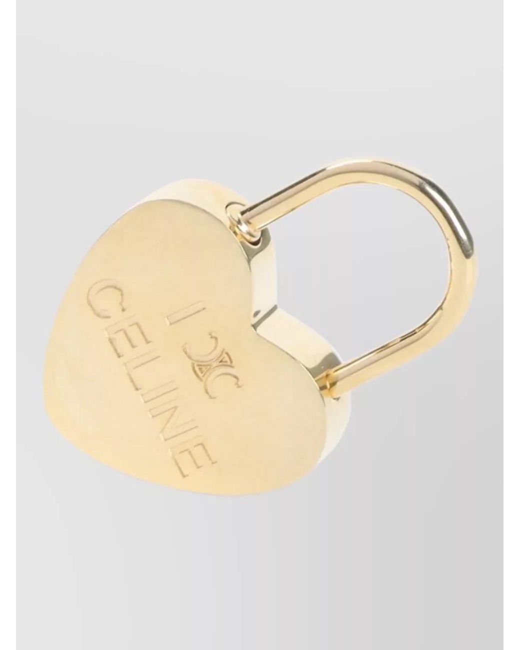 Céline Natural Brass Padlock Necklace