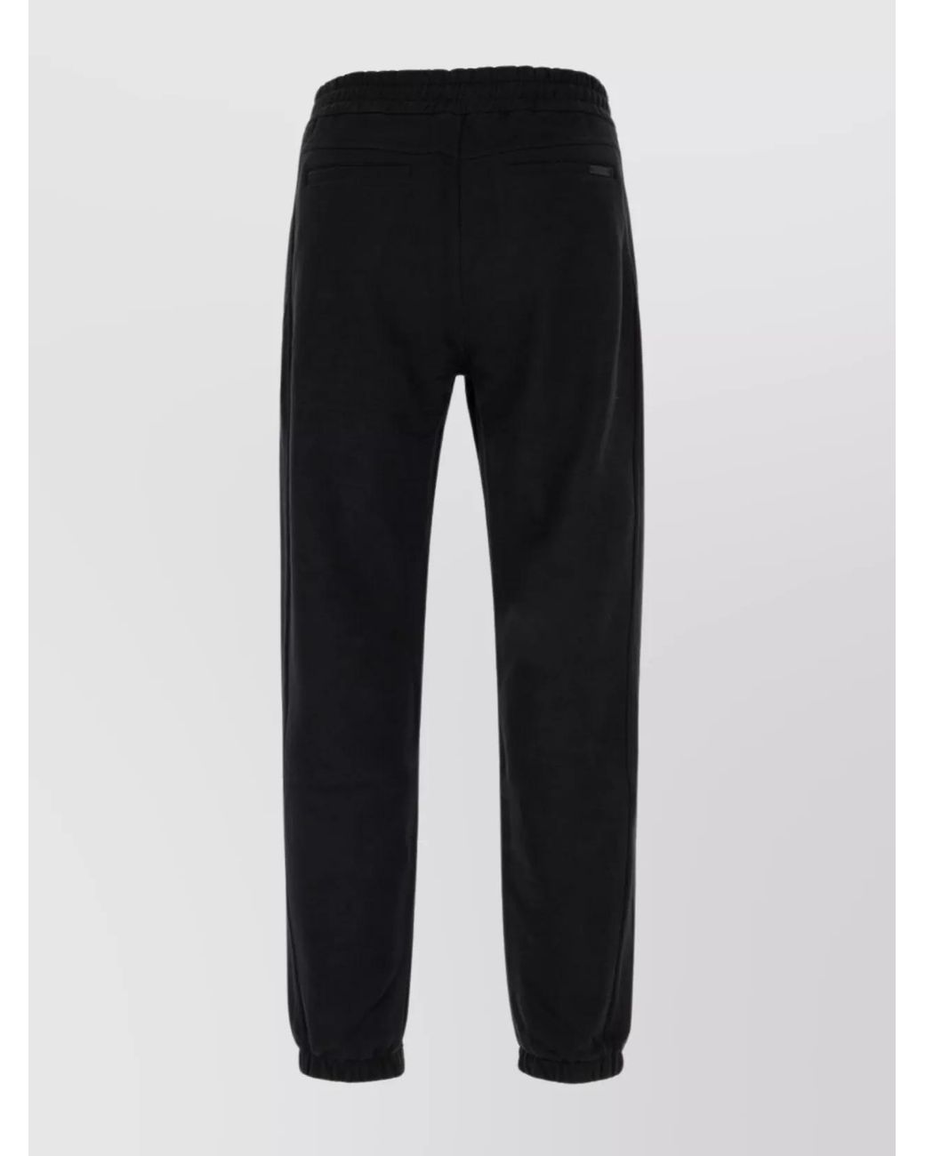Saint Laurent Black Cotton Straight-Leg Track Pants for men