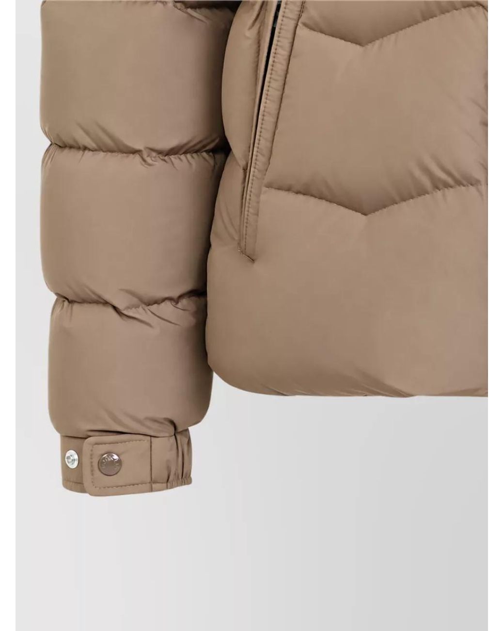 Moncler Brown Hooded Down Puffer Jacket for men