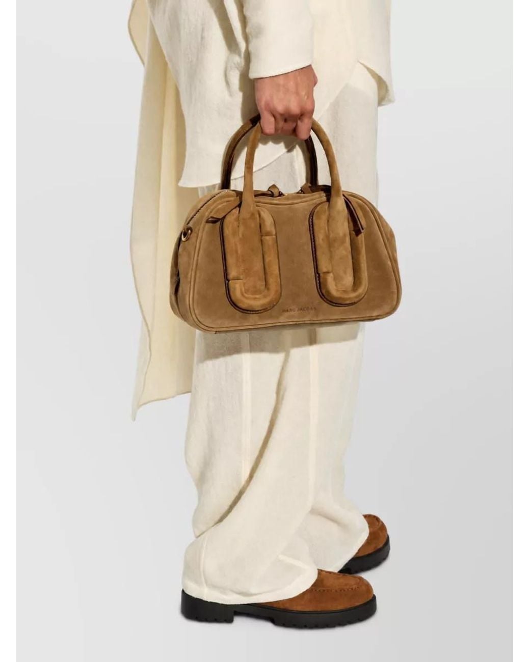 Marc Jacobs Brown The Bauletto Suede Shoulder Bag