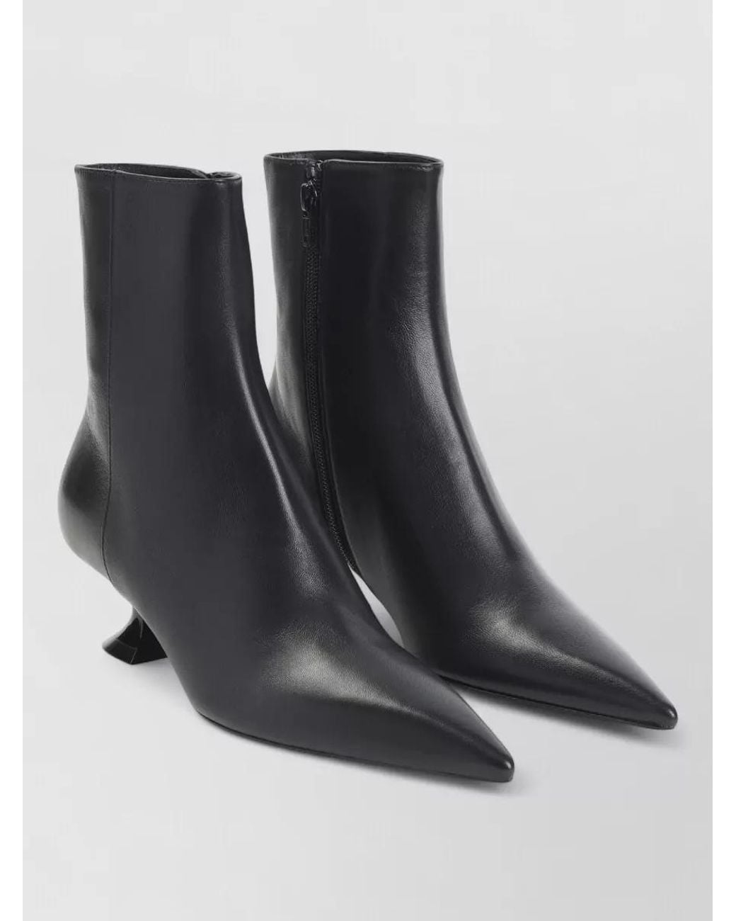 Lanvin Black Leather Ankle Boots