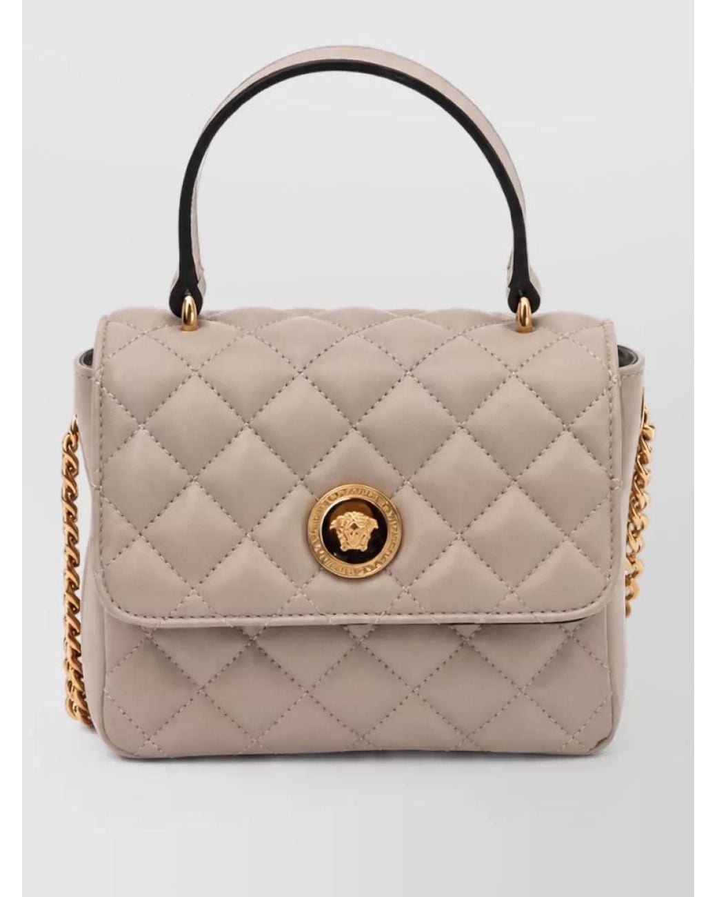 Versace Natural Na Lamb Leather Clutch Bag