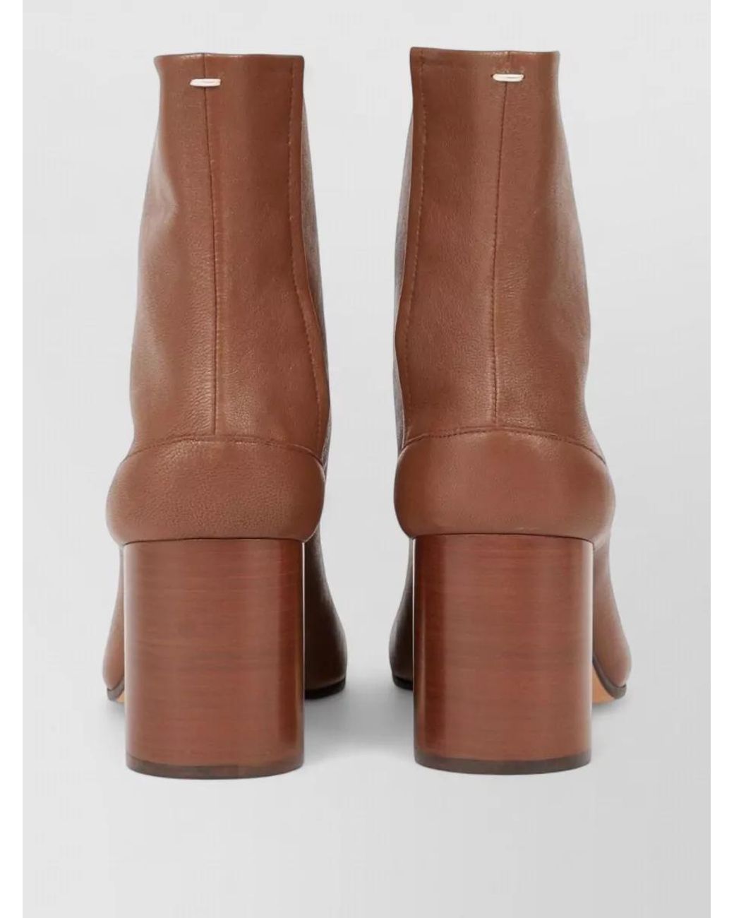 Maison Margiela Brown Leather Tabi Ankle Boots