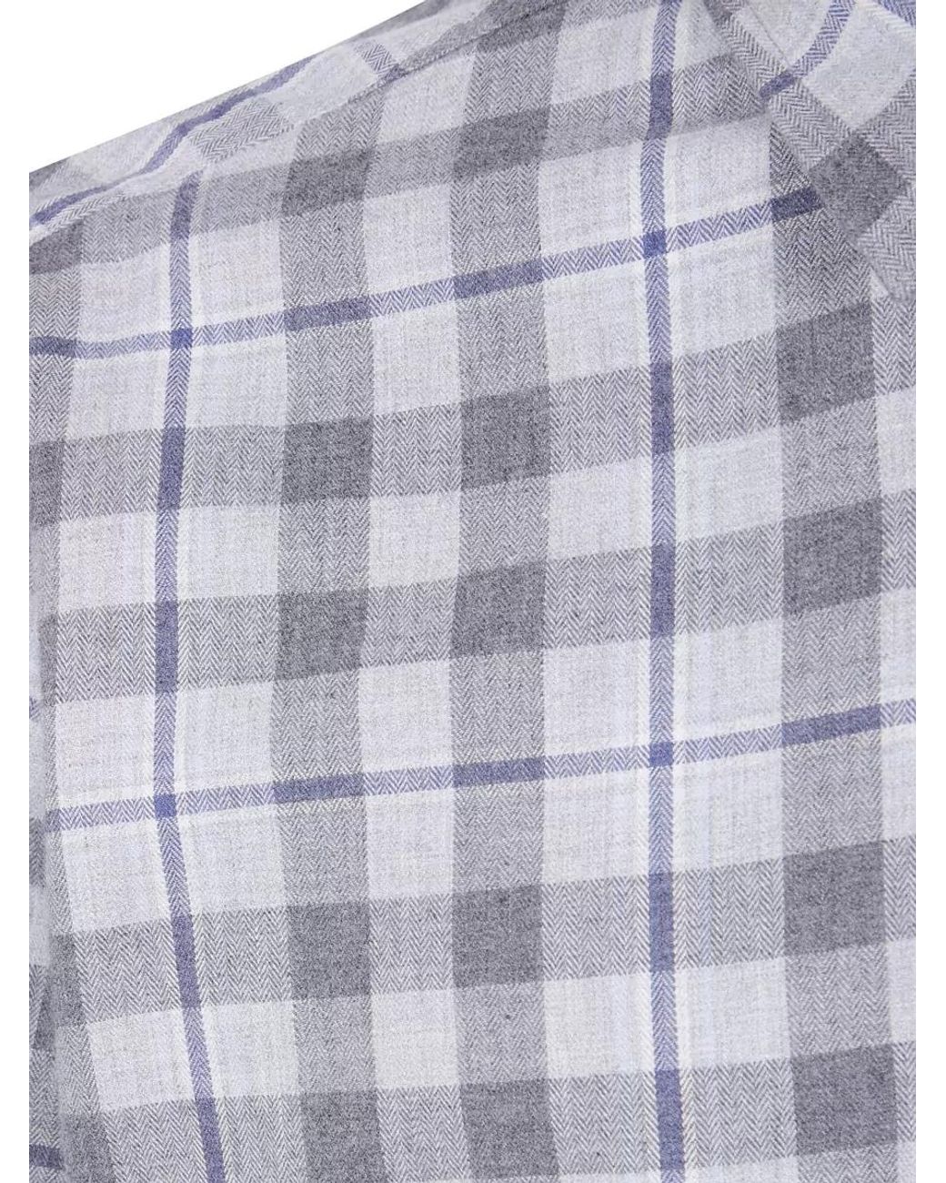 Tintoria Mattei 954 Blue Checked Shirt for men