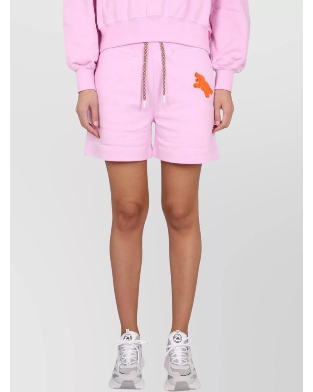 Canada Goose Pink Cotton Elastic-Waist Short Shorts