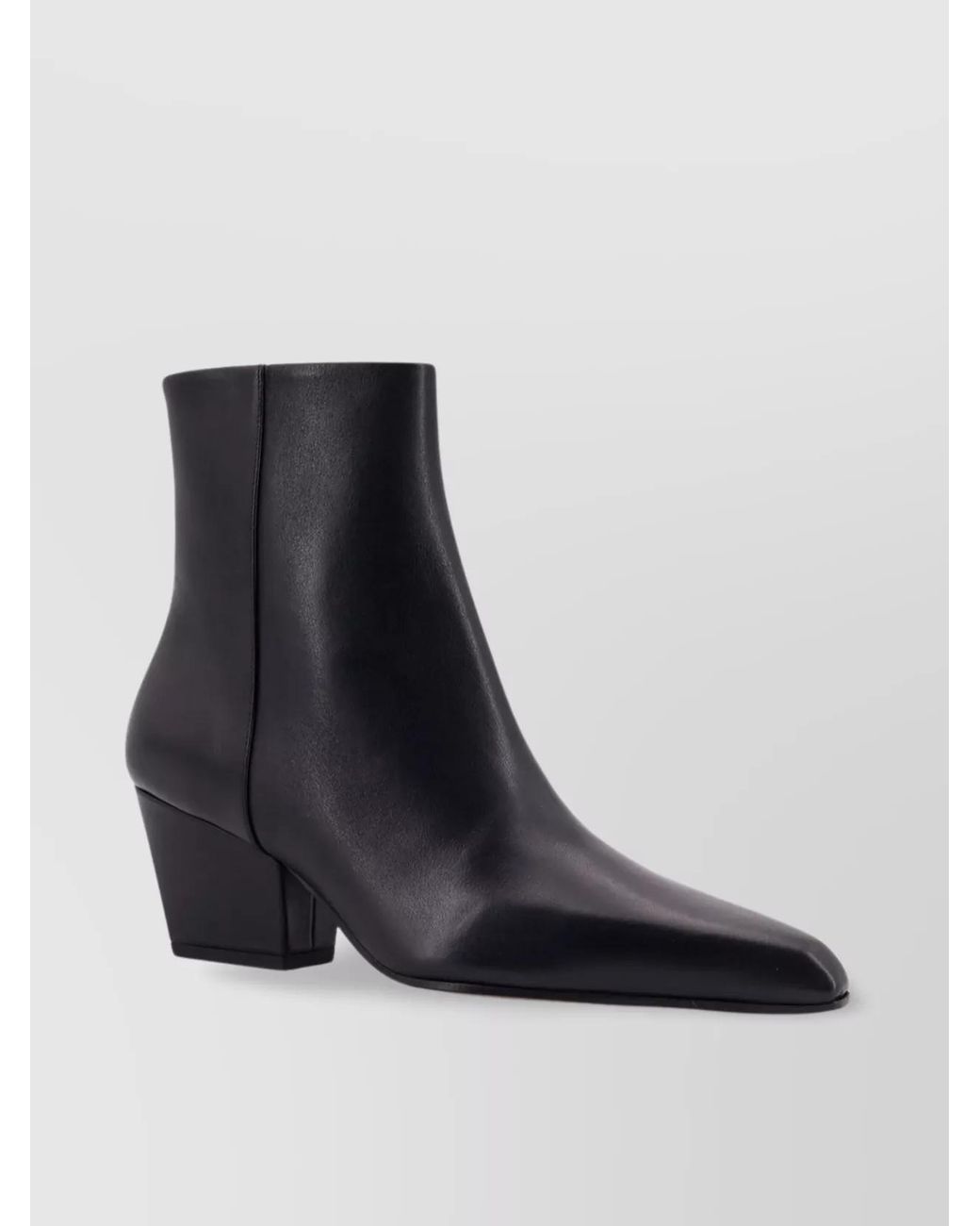 Paris Texas Black Leather Jane Ankle Boots