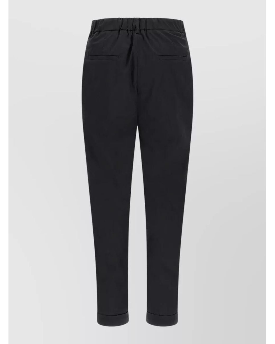 Kiton Blue Cotton Poplin Tapered Trousers