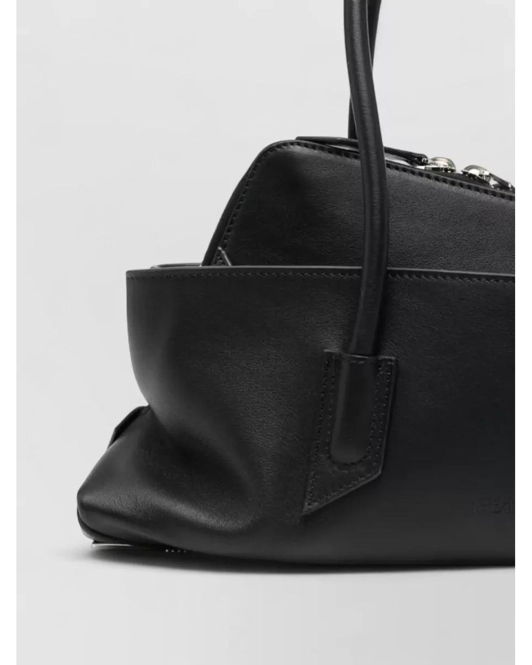 The Attico Black Small Leather Tote Bag