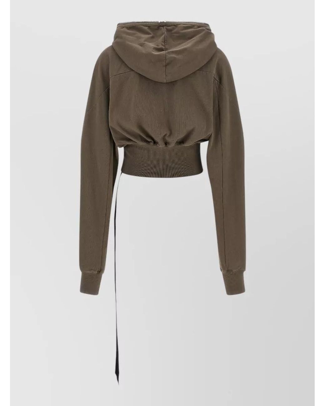 Rick Owens Multicolor Cotton Cropped Zip Hoodie