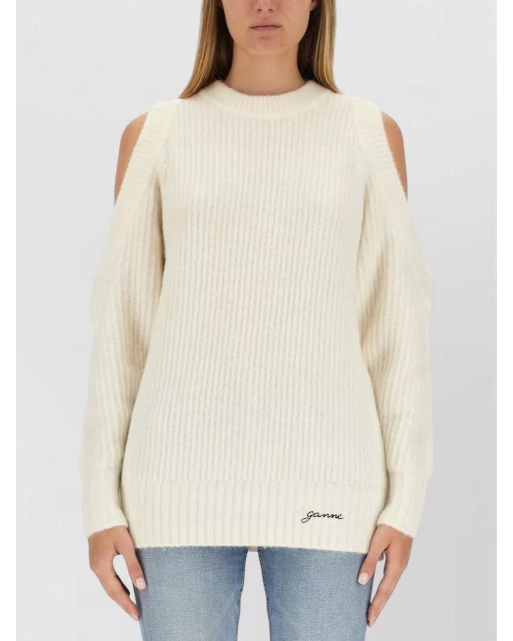 Ganni Natural Slim-Fit Sweater