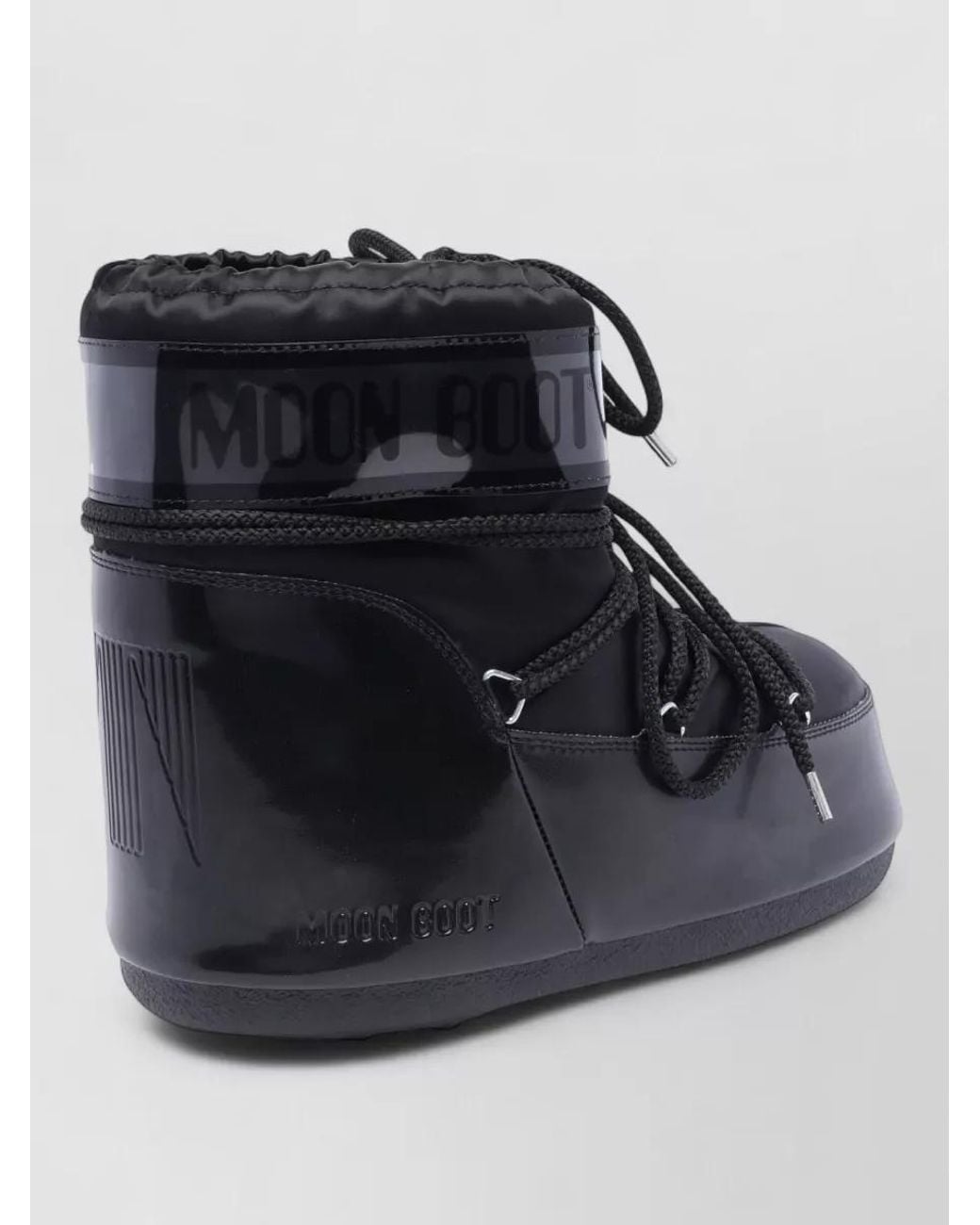 Moon Boot Black Satin Ankle Boots
