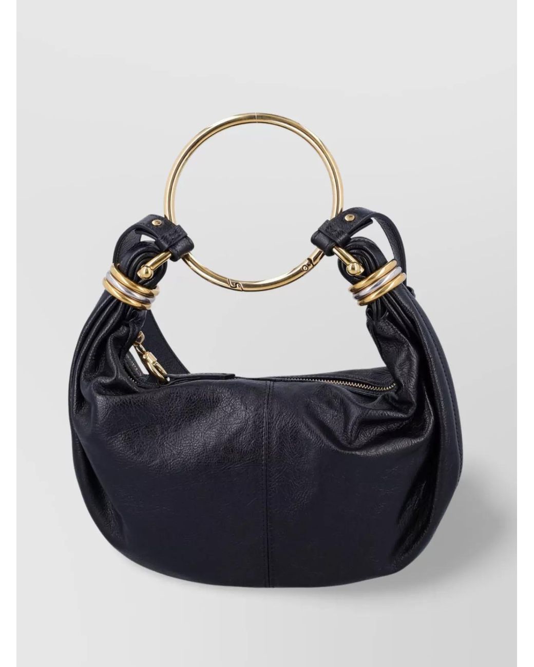 Chloé Blue Bracelet Bag Small Leather Hobo Bag