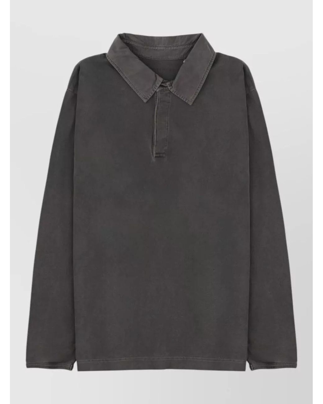 sunflower Gray Cotton Rugby Polo Shirt for men