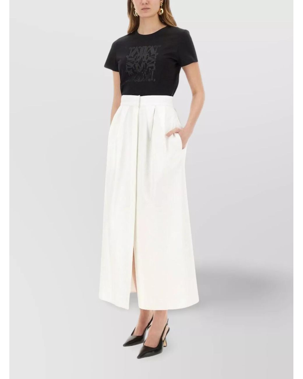 Max Mara White Cotton Regular-Fit T-Shirt