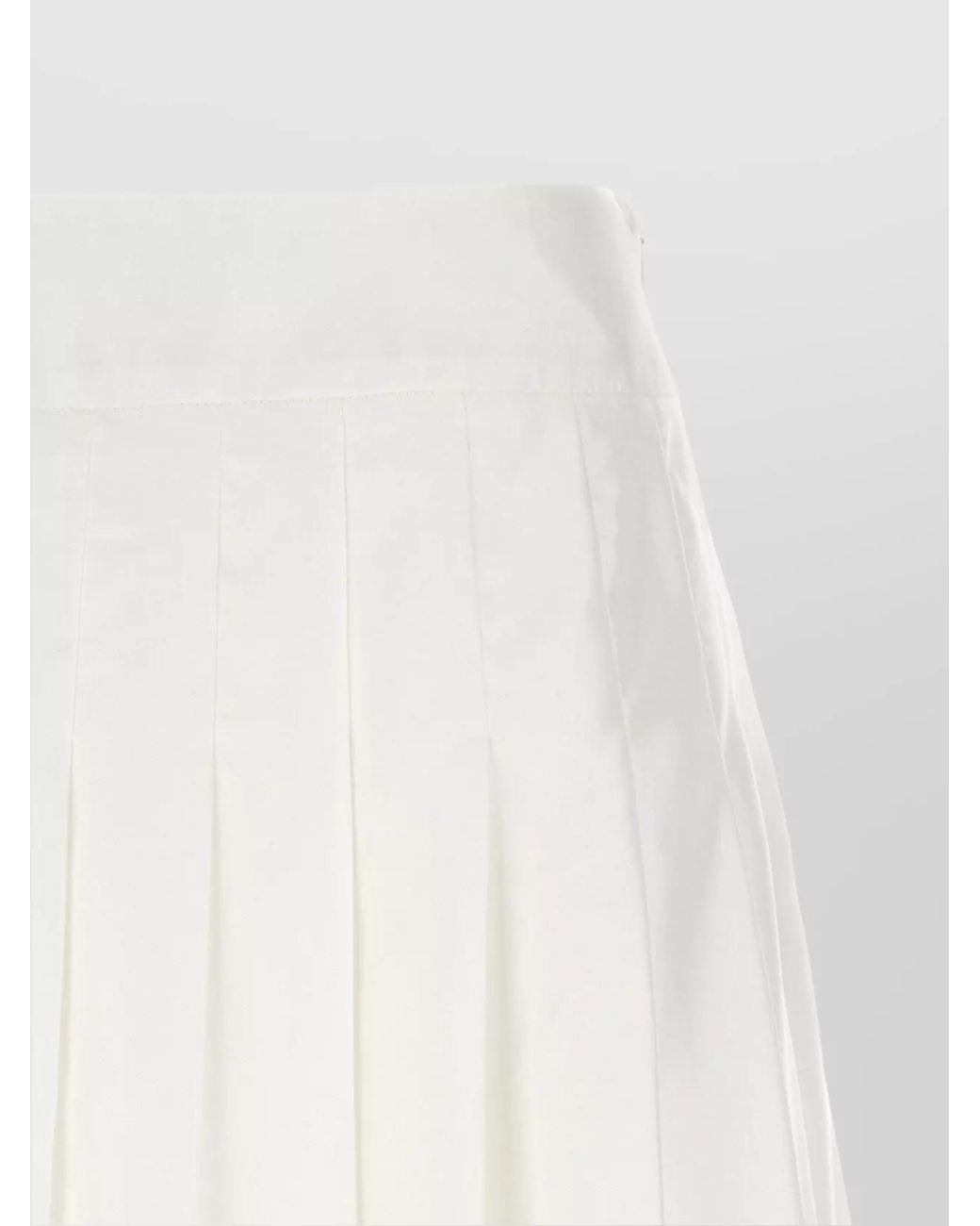 Casablanca White Silk Pleated Skirt