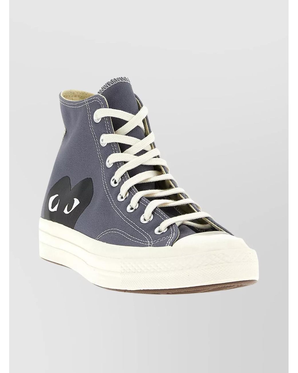 COMME DES GARÇONS PLAY White Canvas High-Top Sneakers for men