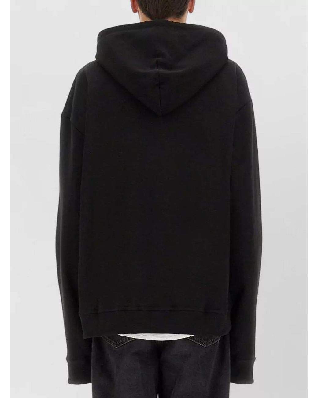 Ih Nom Uh Nit Black Printed Cotton Hoodie for men