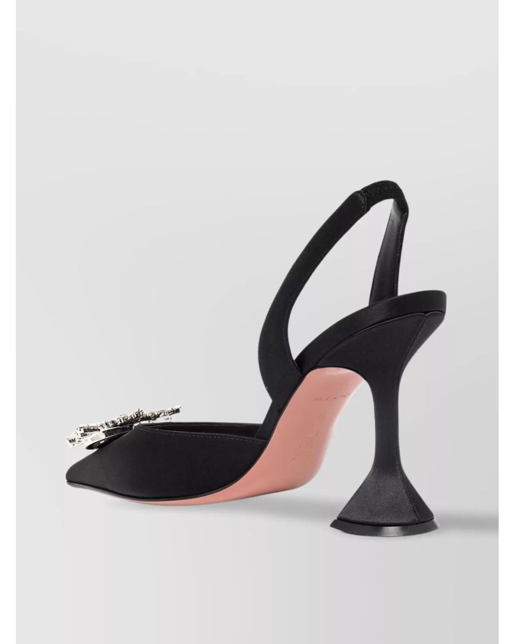 AMINA MUADDI Multicolor Silk Satin Crystal-Embellished Slingback Pumps