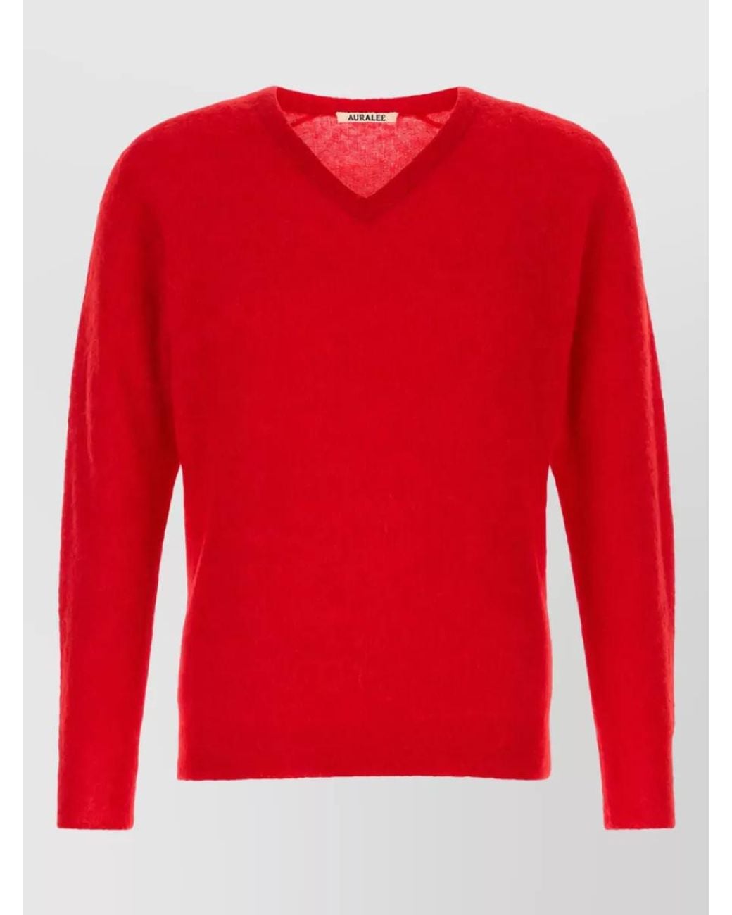 Auralee Red Alpaca Blend Jumper for men