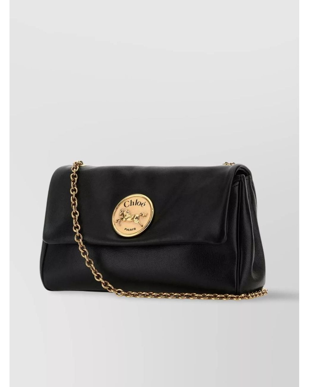 Chloé Black Heritage Medium Leather Shoulder Bag
