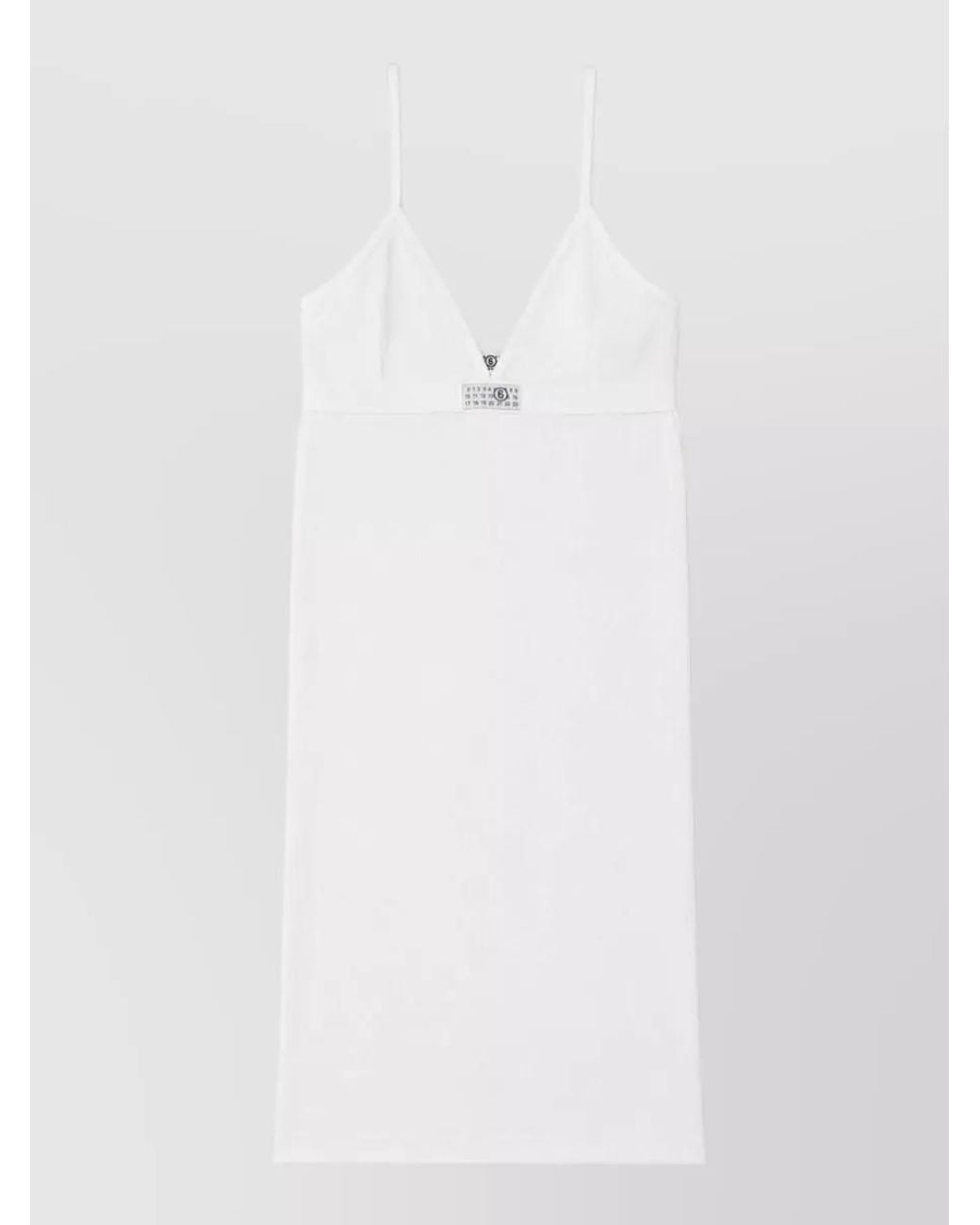 MM6 by Maison Margiela White Sleeveless Midi Dress
