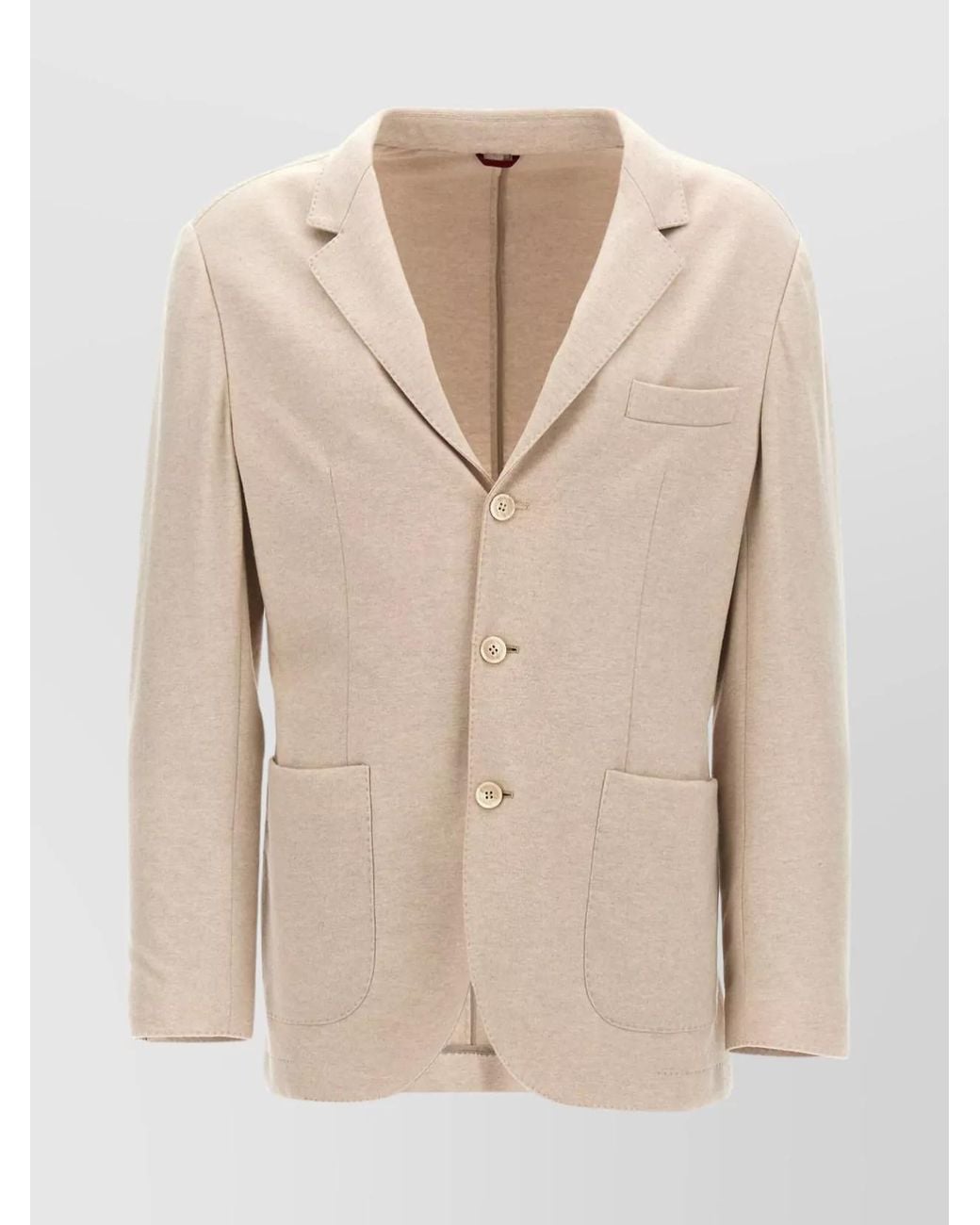 Brunello Cucinelli Natural Cashmere Jersey Blazer for men